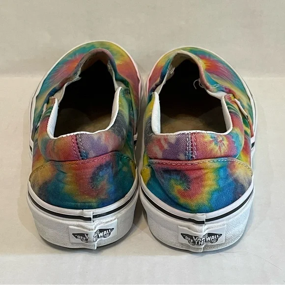 Vans Off The Wall Rainbow Tie Dye Classic Slip-On Shoes Sneakers Men 6 Women 7.5 - Picture 4 of 8